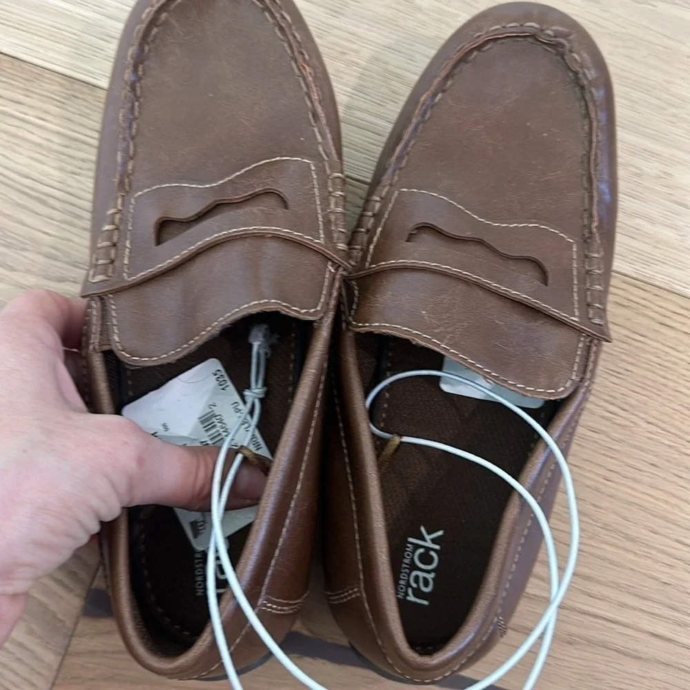 Nordstrom rack penny loafers boys brow 4M NWT